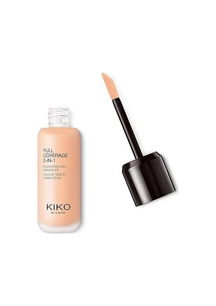 Kiko Milano Fondöten & Kapatıcı-Full Coverage 2-In-1 Foundation & Concealer-25 Neutral-Mat Saten Bi