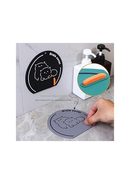 Ti̇neke Banyo ve Mutfak Lavabo Koku Önleyici Gider Koruyucu Silikon Sızdırmaz Ped 1 Adet Mavi̇