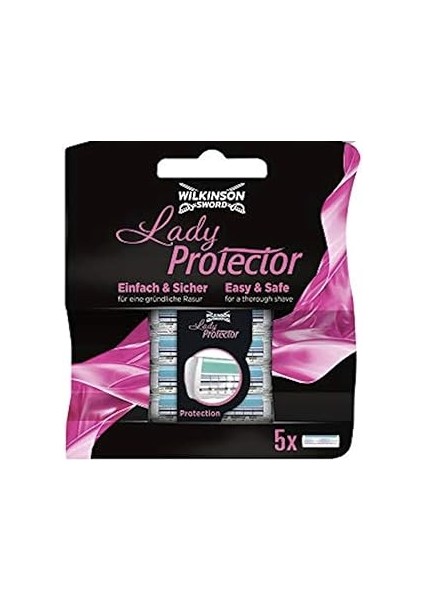 Wilkinson Sword Lady Protector Kadınlar Için Tıraş Bıçağı, 5 Adet