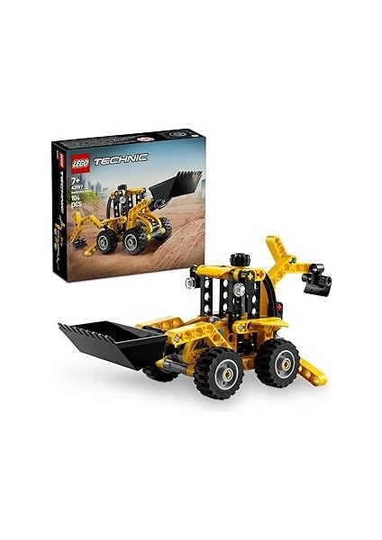 Technic Kazıcı Yükleyici 42197 – 7 Yaş ve Üzeri Kız ve Erkek Çocukları Için Arka Kazıcı, Kepçe