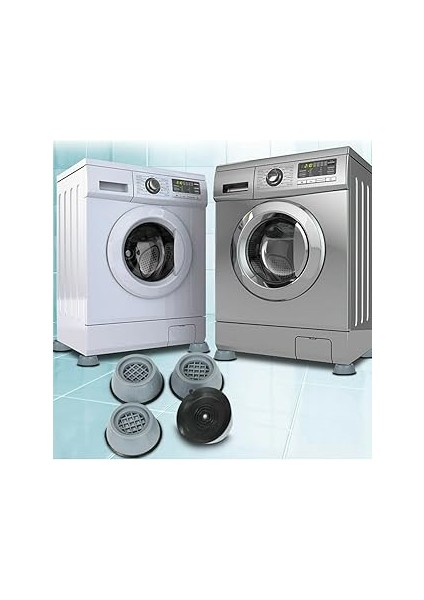 Ankanorm Çamaşır Makinesi Titreşim Gürültü Hareket Önleyici Mobilya Yükseltici Ayak Ped (4 Adet)