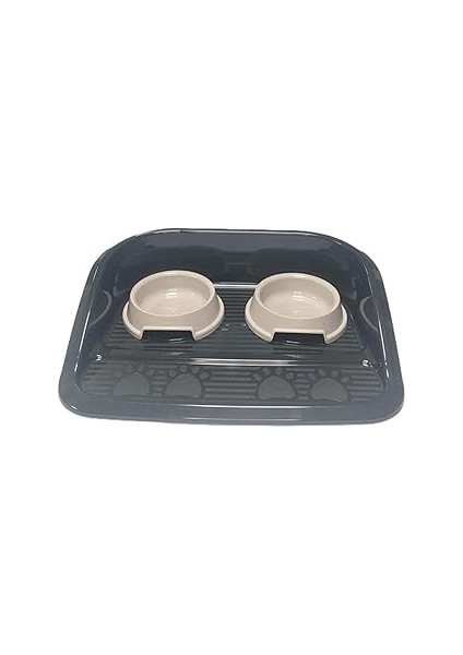 Siperli Mama Kabı 2’li Set – 300 ml Mama & Su Kabı, Kedi ve Küçük Köpek Için – Hijyenik & Dökülmez