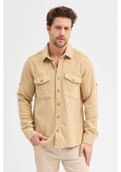 ODUNCU DÜZ ÇİFT CEP KAPAKLI U.K. GÖMLEK fiyatları