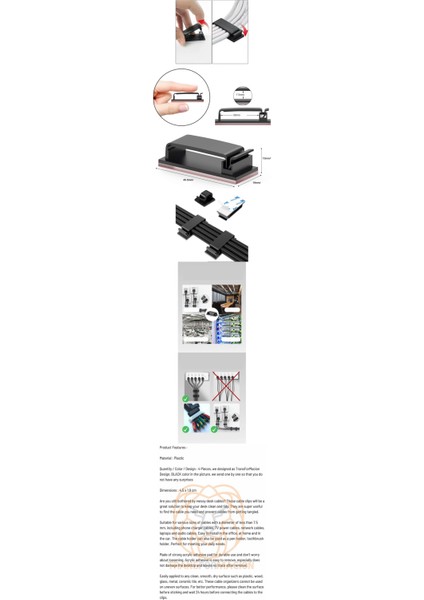 Hsnet Yapışkanlı Kablo Düzenleyici Klips 4 Adet - MK001R-4LV297 fiyatları