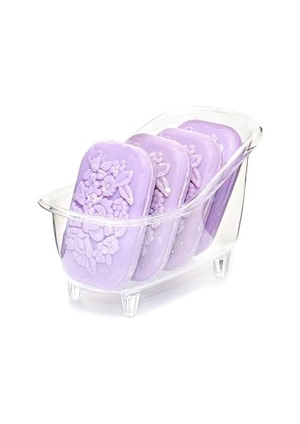 Dekoratif Küvetli Mor Sabun Banyo Seti