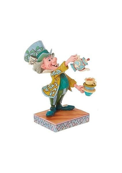 Enesco Traditions By Jim Shore Alice Harikalar Diyarında Dekoratif Figür, Çılgın Şapkacı, 12