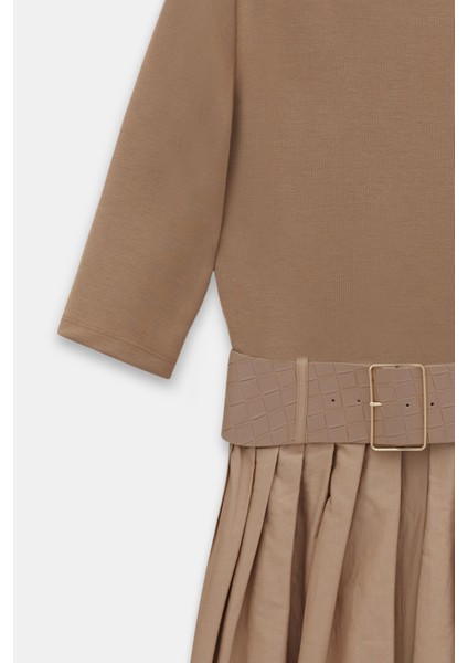 Triko Pamuk Karışımlı Kemerli Elbise indirimleri