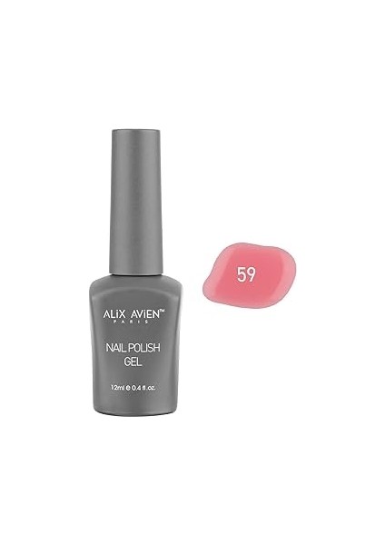 Alix Avien Koyu Pembe Kalıcı Oje 59-Yoğun Renk Veren Oje 12 Ml-Nail Uv Gel Polish 59