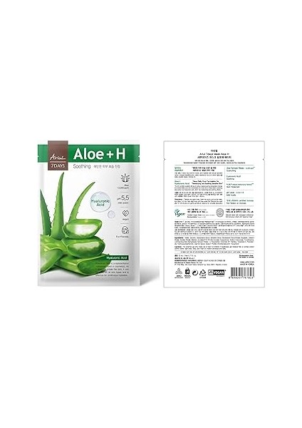 Ariul 7 Days Mask Aloe H - Nemlendirici & Yatıştırıcı Aloe Vera Vegan Kağıt Maske