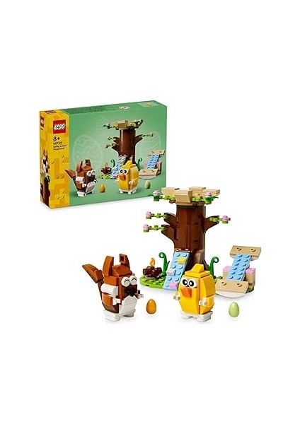 Ilkbahar Hayvan Parkı Oyuncak Yapım Seti 40709, Kuş ve Sincap Figürleri, Erkek ve Kız Çocuklar