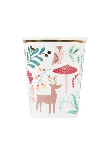 Meri Meri - Winter Woodland Cups - Orman Bardak (8'li)