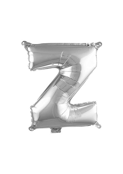 Parti̇ Vi̇tri̇ni̇ Z Harfi 16 Inç Gümüş Renk Folyo Balon 36 cm (Gümüş)