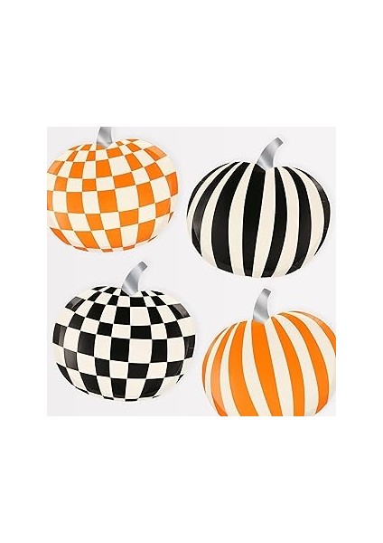 Meri Meri - Mod Pattern Pumpkin Plates - Balkabağı Tabaklar (8'li)