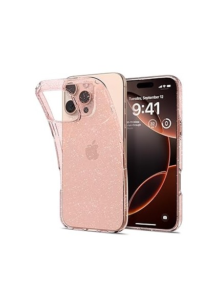 Spigen 16 ile Uyumlu Ince Kılıf Liquid Crystal Glitter Sararma Karşıtı Duraclear Hava Ka