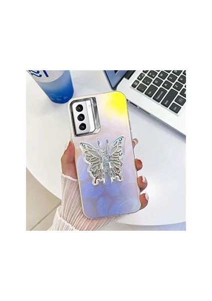 Zebana S24 Fe ile Uyumlu Kılıf Zebana Standlı Silikon Kılıf Desen 1