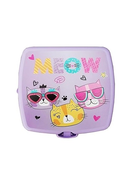 Calke Çocuk Beslenme Kutusu Kedi Temalı Li̇la