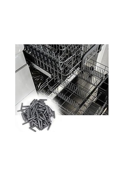 150 Adet Gri | Bulaşık Makinesi Sepetleri Çubukları Için Birinci Sınıf Pas ve Çizilmeleri Önleyen P