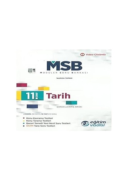Eğitim Vadisi 11.sınıf Tarih Msb Modüler Soru Bankası