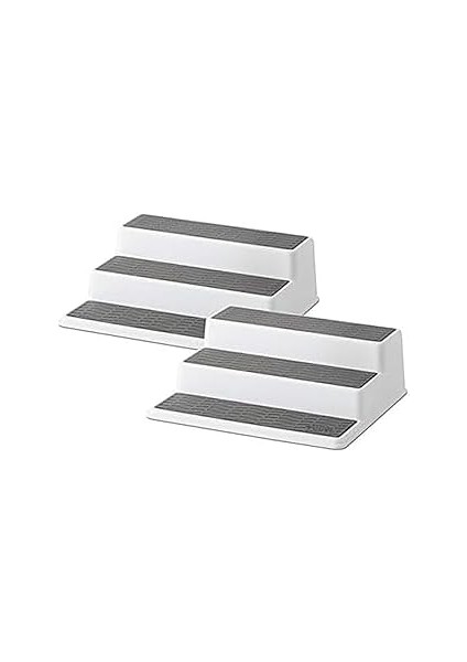 Copco Kaymaz 3 Katlı Baharat Kiler Mutfak Dolabı Düzenleyici, 2'li Paket, Gri 2