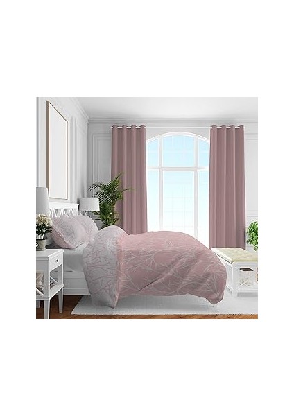 Brielle Queen Size Saten Nevresim Seti Pembe