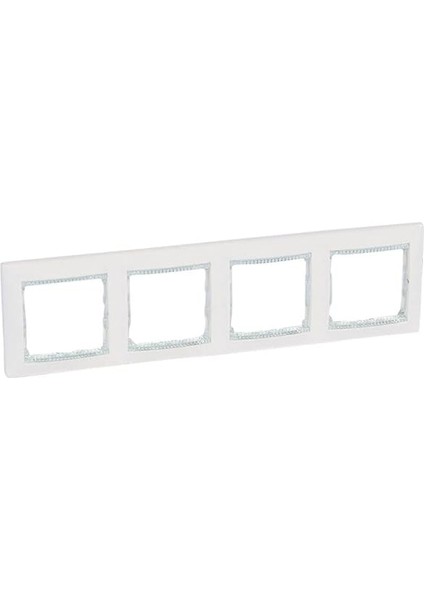 Legrand Valena Çerçeve Kristal Bantlı Dörtlü Yatay