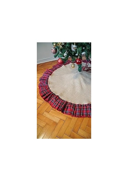 Viemso Yılbaşı Çam Ağacı Örtüsü, Ekose 90CM V0002124