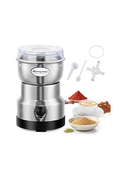 Moongiantgo Baharat Kahve Öğütücü Elektrikli 10S Hızlı Öğütücü Çok Işlevli Parçalama Makinesi