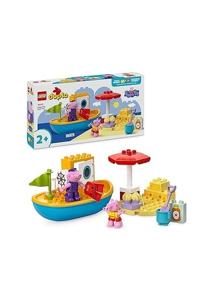 Duplo Peppa Pig Tekne Gezisi 10432-2 Yaş ve Üzeri Çocuklar Için Peppa Pig Minifigürü Içeren Eğ