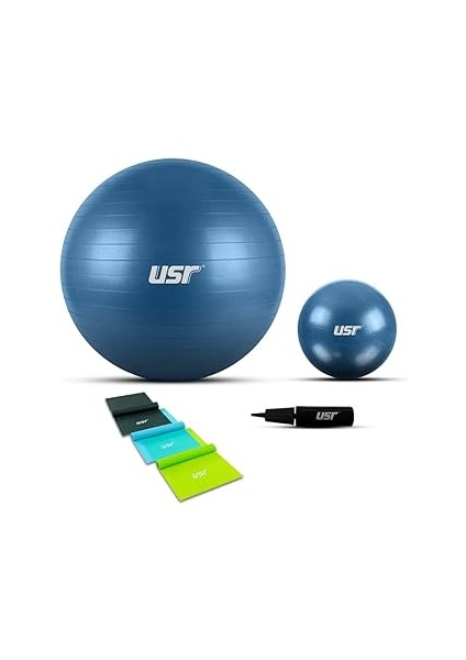 Usr 25+65 cm Pilates Topu + Pompası + 3 Lastik