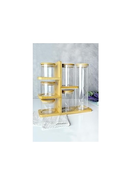 Paçi Yuvarlak 6 Parça Standlı Baharatlık Seti