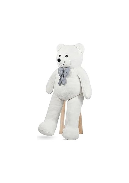 Özgüner Oyuncak 160 cm Dev Pelüş Ayı, Papyonlu ve Sevimli Büyük Boy Ayıcık, Yumuşak Sarılmalık Pelu