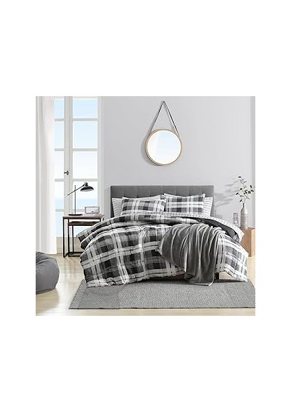 Nautica - Kraliçe Yorgan Seti, Eşleşen Sham(Ler) ile Ters Çevrilebilir Mikro Süet Yatak Takımı, Gün