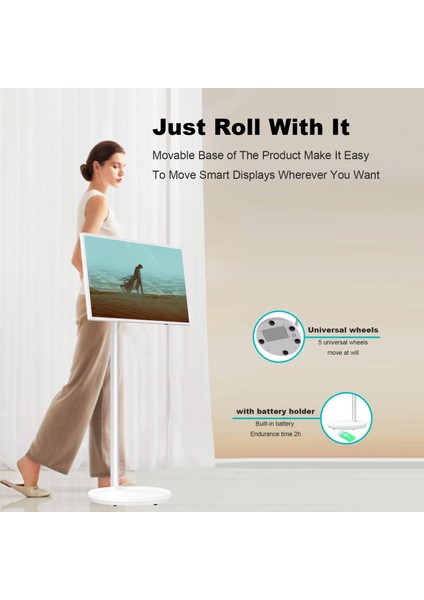 LS32 32" Fhd 4G+128G Taşınabilir Dokunmatik Android Beyaz Monitör modelleri