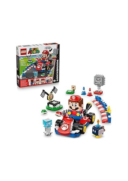 Super Mario: Mario Kart – Interaktif Mario ve Standard Kart 72043 – 7+ Için Figürlü Yarat