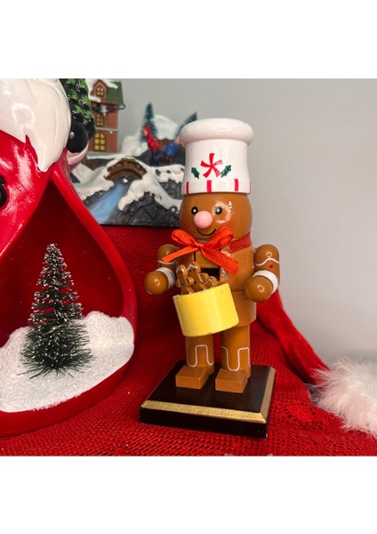 16 cm Çok Renkli Yılbaşı Fındıkkıran Kurşun Asker ve Kurabiye Adam Figürü modelleri