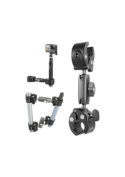 Telesin Duall Top Kelepçe Montaj Çubuk Direği Bisiklet Bisiklet Motosiklet Gidon Tüp Tutucu Aksesua