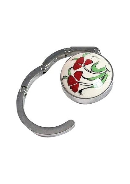 Dekoratif Desenli Masa Kenarı Çanta Askı Aparatı Aleti Askılık