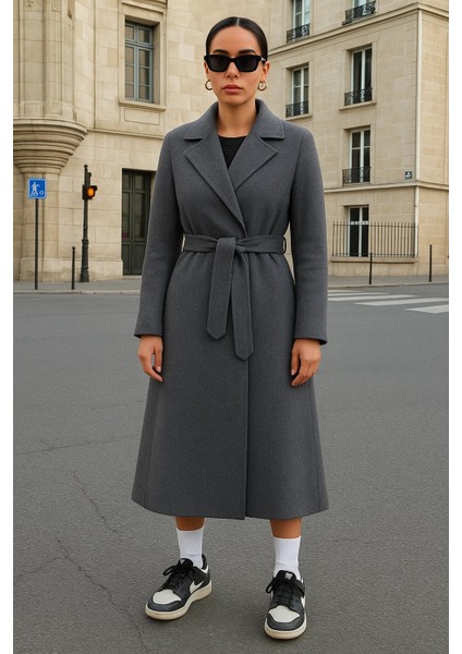 Kadın Kruvaze Salaş Trend Füme Kaşe Kaban fiyatları