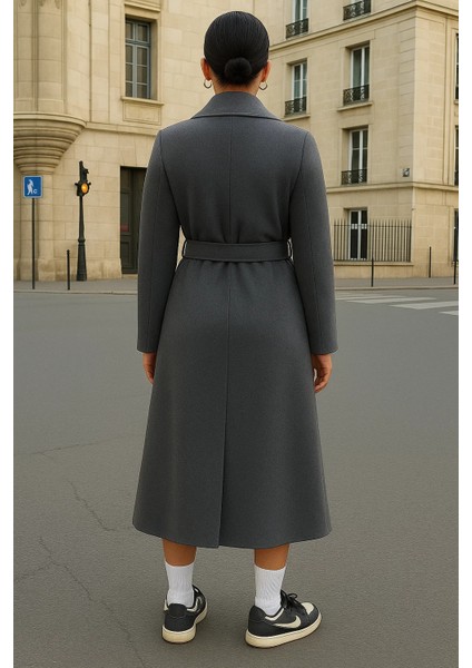 Kadın Kruvaze Salaş Trend Füme Kaşe Kaban indirimleri