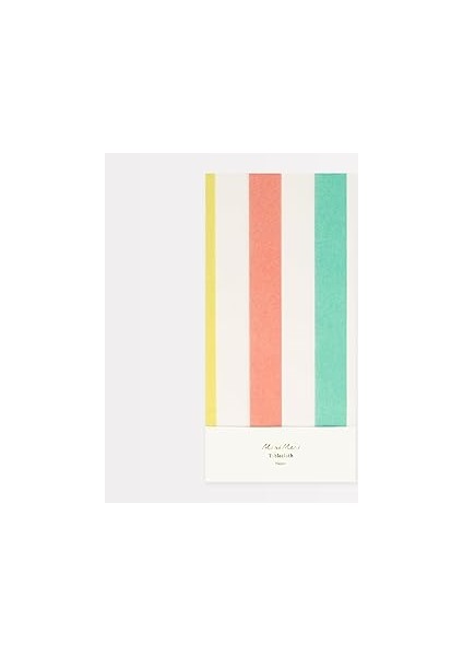 Meri Meri - Multi Stripe Tablecloth - Multi Renkli Çizgili Kağıt Masa Örtüsü