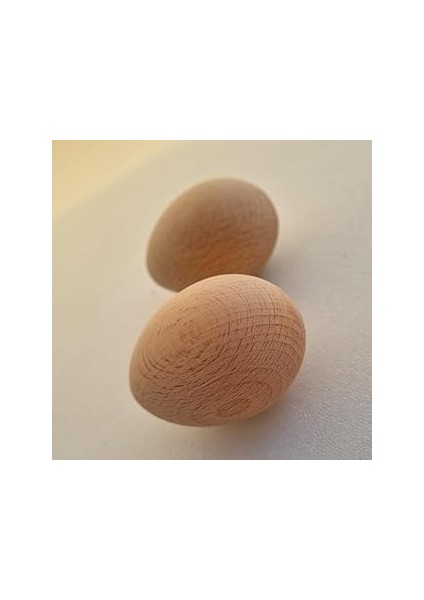 Ave Diy Montessori Waldorf Ahşap Yumurta Easter Egg 2 Adet