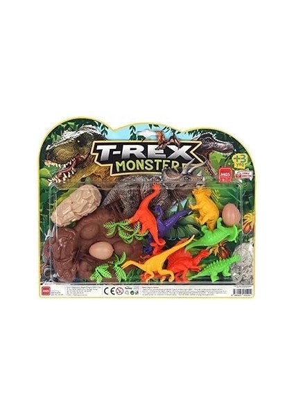 Bambapaw Büyük Dinazor Kartela Trex Dinozor Set 3609 TRU-01-3609