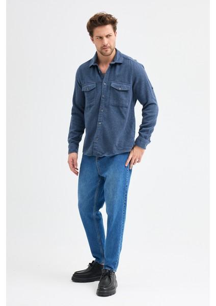 Düz Flanel Oduncu Gömlek - Regular Fit Kalın %100 Pamuklu Çift Cepli Ceket Gömlek modelleri