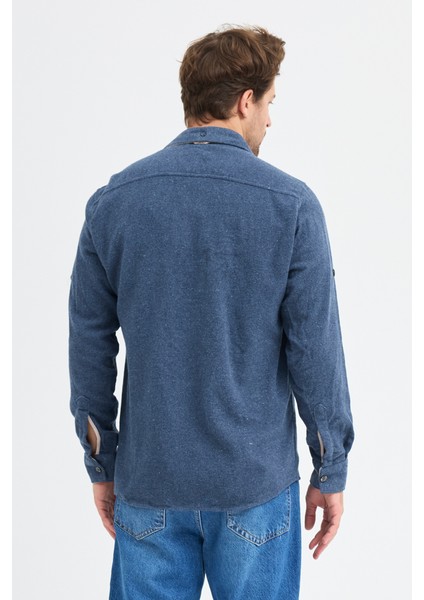 Düz Flanel Oduncu Gömlek - Regular Fit Kalın %100 Pamuklu Çift Cepli Ceket Gömlek fırsatları