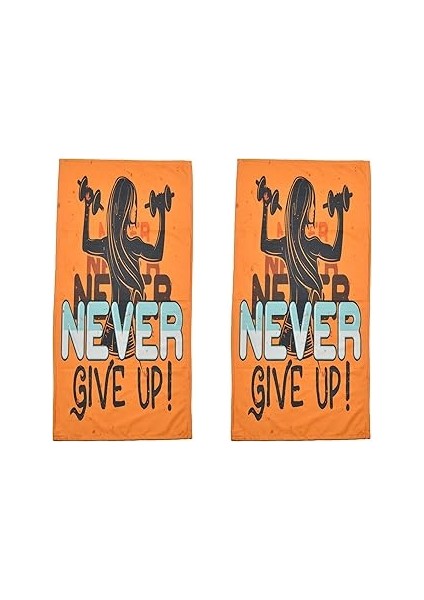 Wonkey Baskılı Antreman Fitness Sporcu Havlusu, Boks Pilates Gym Tenis Ter Havlusu 45X100 cm (2 Ade