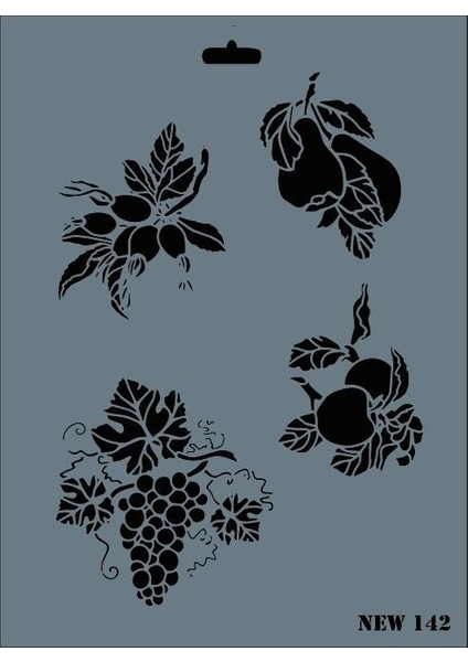 Rich New Seri N-142 Stencil 35x25 cm