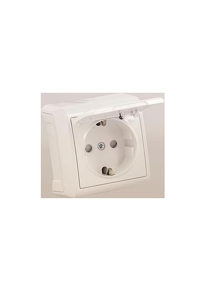 Viko Vera Krem Kapaklı Topraklı Priz Çarpma Karşıtı