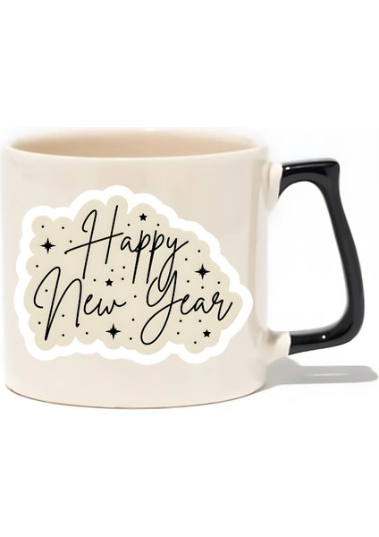 Yılbaşı Yeni Yıl Happy New Year Lüks Kupa - Hediye Seramik Kupa