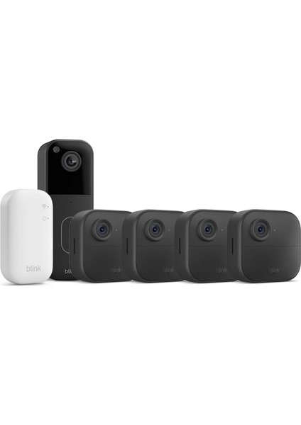 Outdoor 4 + Akıllı Görüntülü Kapı Zilli Akıllı Güvenlik Sistemi – “tam Kapsamlı Ev Güvenlik Seti”- 2 Yıl Pil, Gece Görüşü, Hareket Algılama, IP65, Alexa Destekli