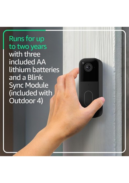 Outdoor 4 + Akıllı Görüntülü Kapı Zilli Akıllı Güvenlik Sistemi – “tam Kapsamlı Ev Güvenlik Seti”- 2 Yıl Pil, Gece Görüşü, Hareket Algılama, IP65, Alexa Destekli